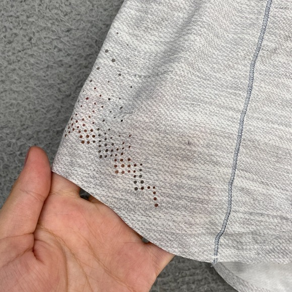 Lululemon Shorts Womens 10 Light As Air Running Lined Gray Laser Cut Lightweight - Picture 4 of 13